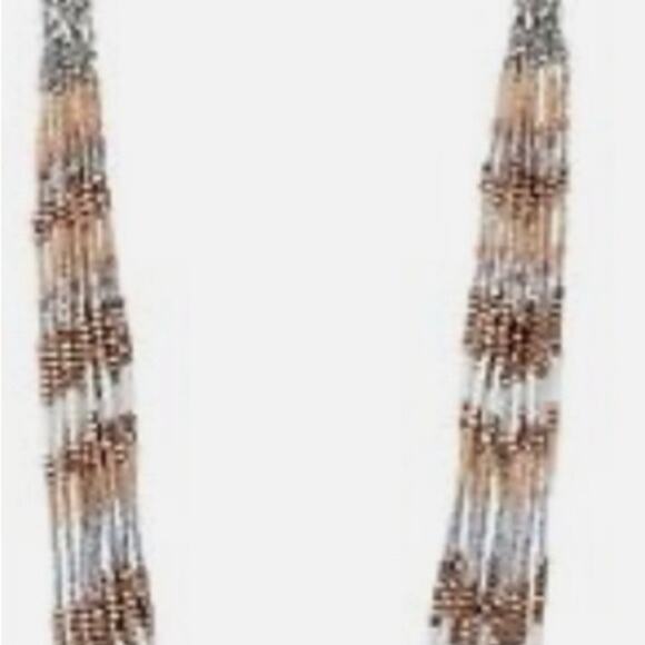 Stella & Dot Mesa Necklace - silver, gold, rose gold, and white - Picture 7 of 7